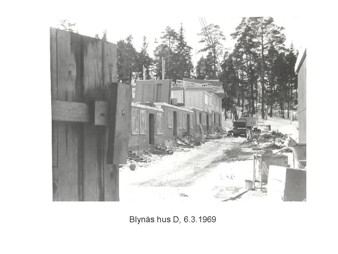 Arkivfoto från bygget av Blynäs: hus D, 6.3.1969