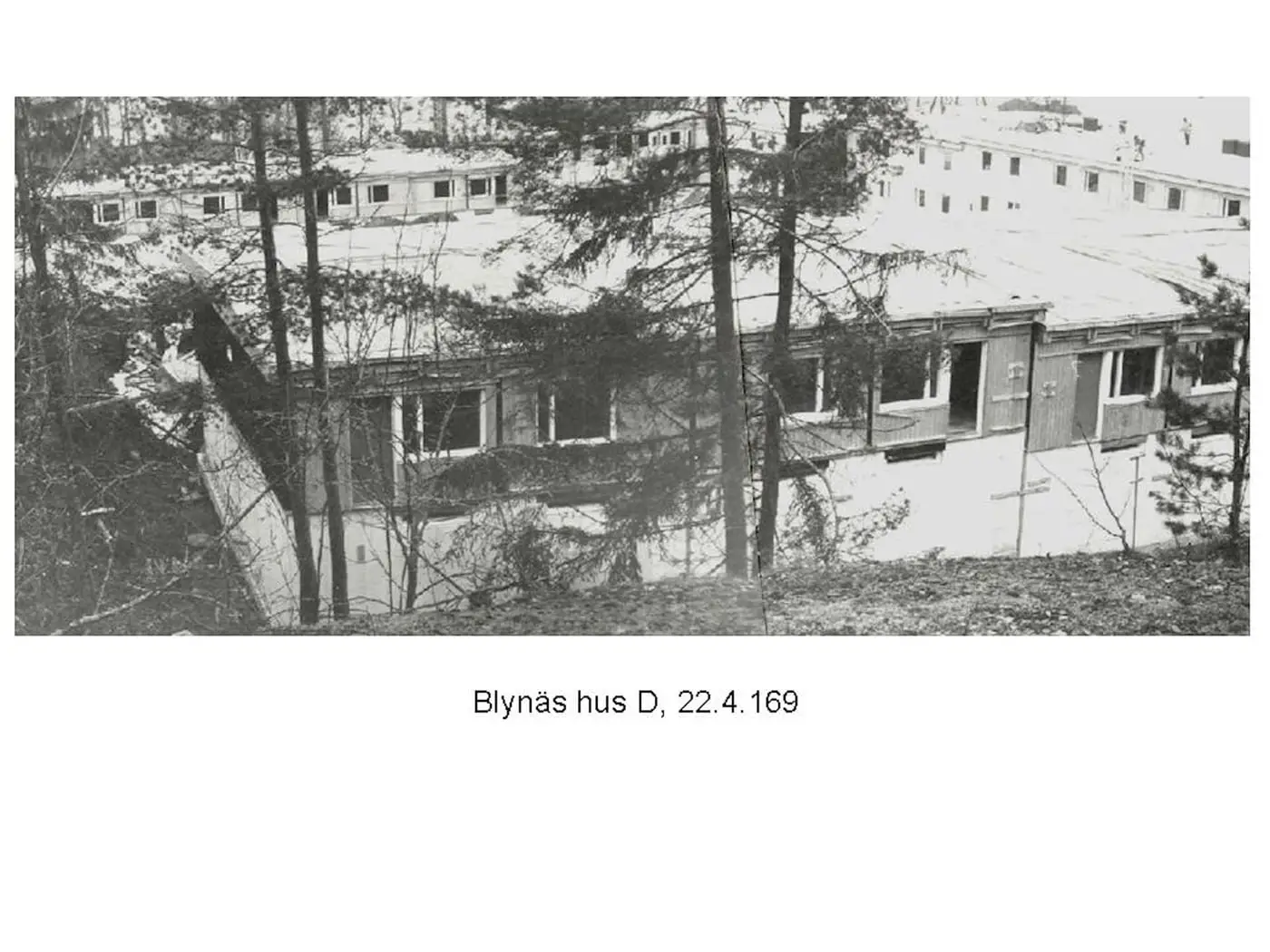Arkivfoto från bygget av Blynäs: hus D, 22.4.1969