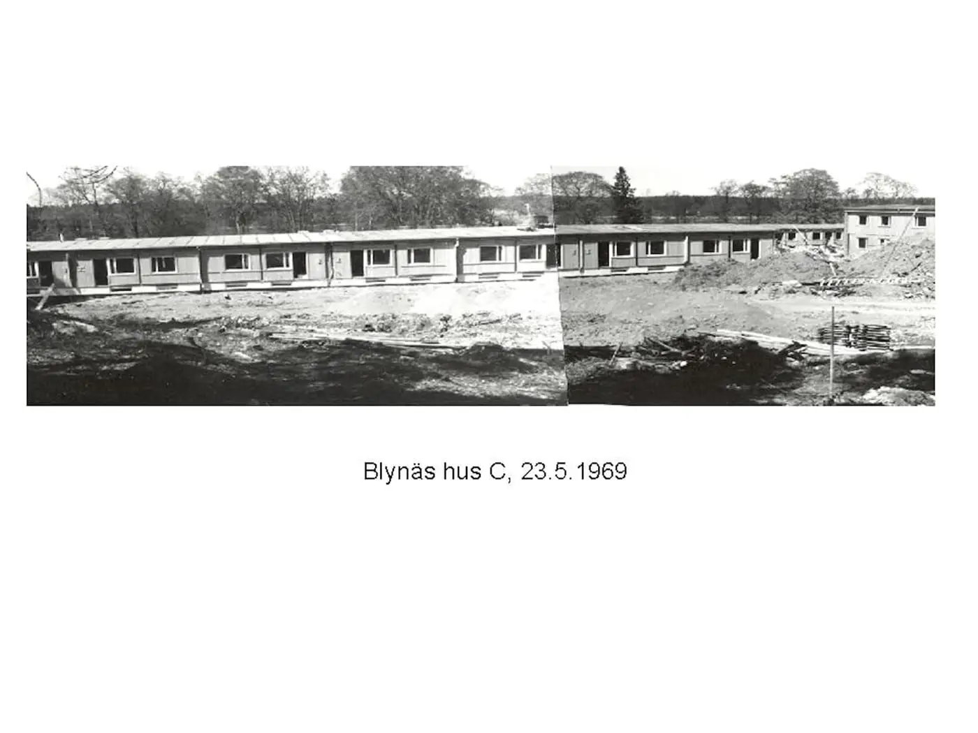 Arkivfoto från bygget av Blynäs: hus C, 23.5.1969