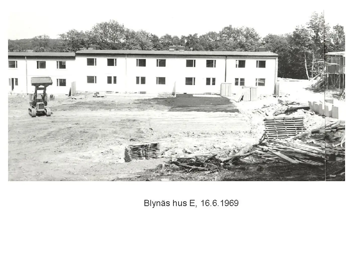 Arkivfoto från bygget av Blynäs: hus E, 16.6.1969