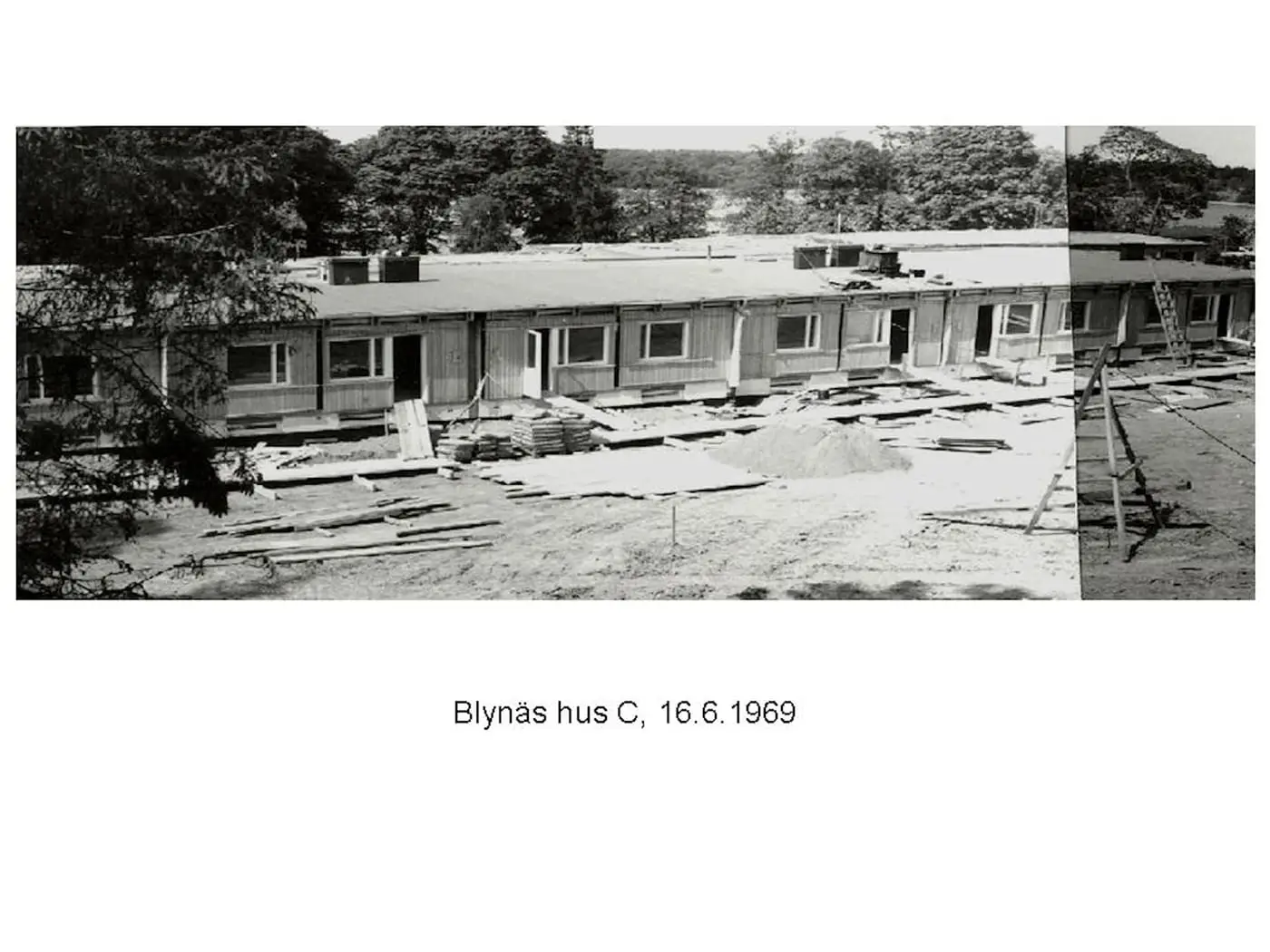 Arkivfoto från bygget av Blynäs: hus C, 16.6.1969