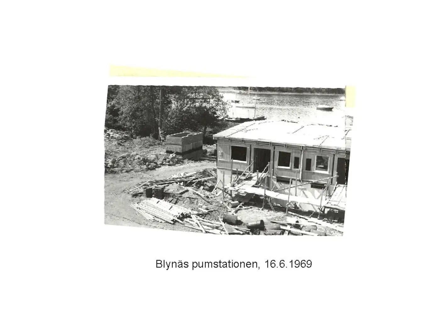 Arkivfoto från bygget av Blynäs: pumpstationen, 16.6.1969