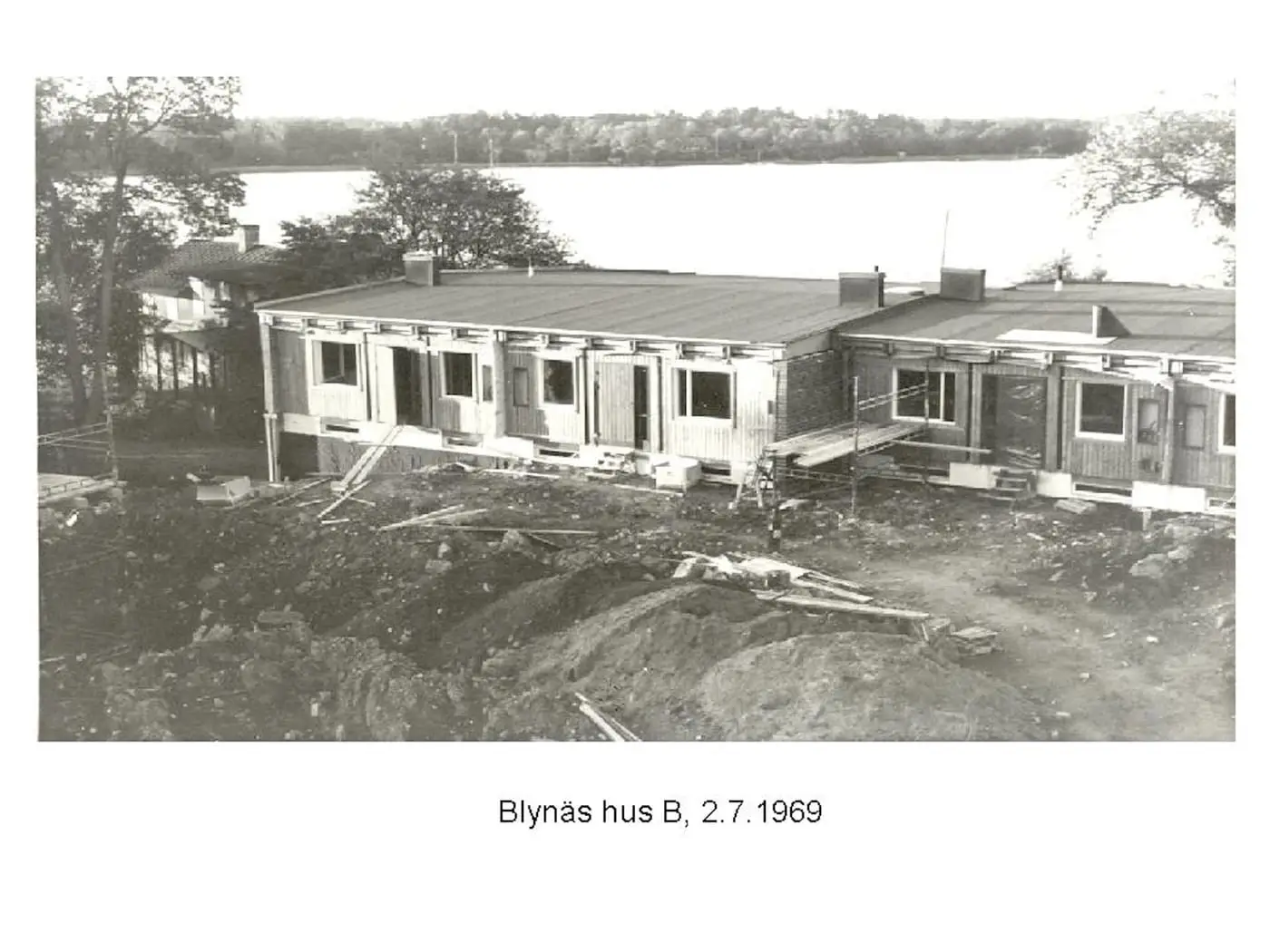 Arkivfoto från bygget av Blynäs: hus B, 2.7.1969