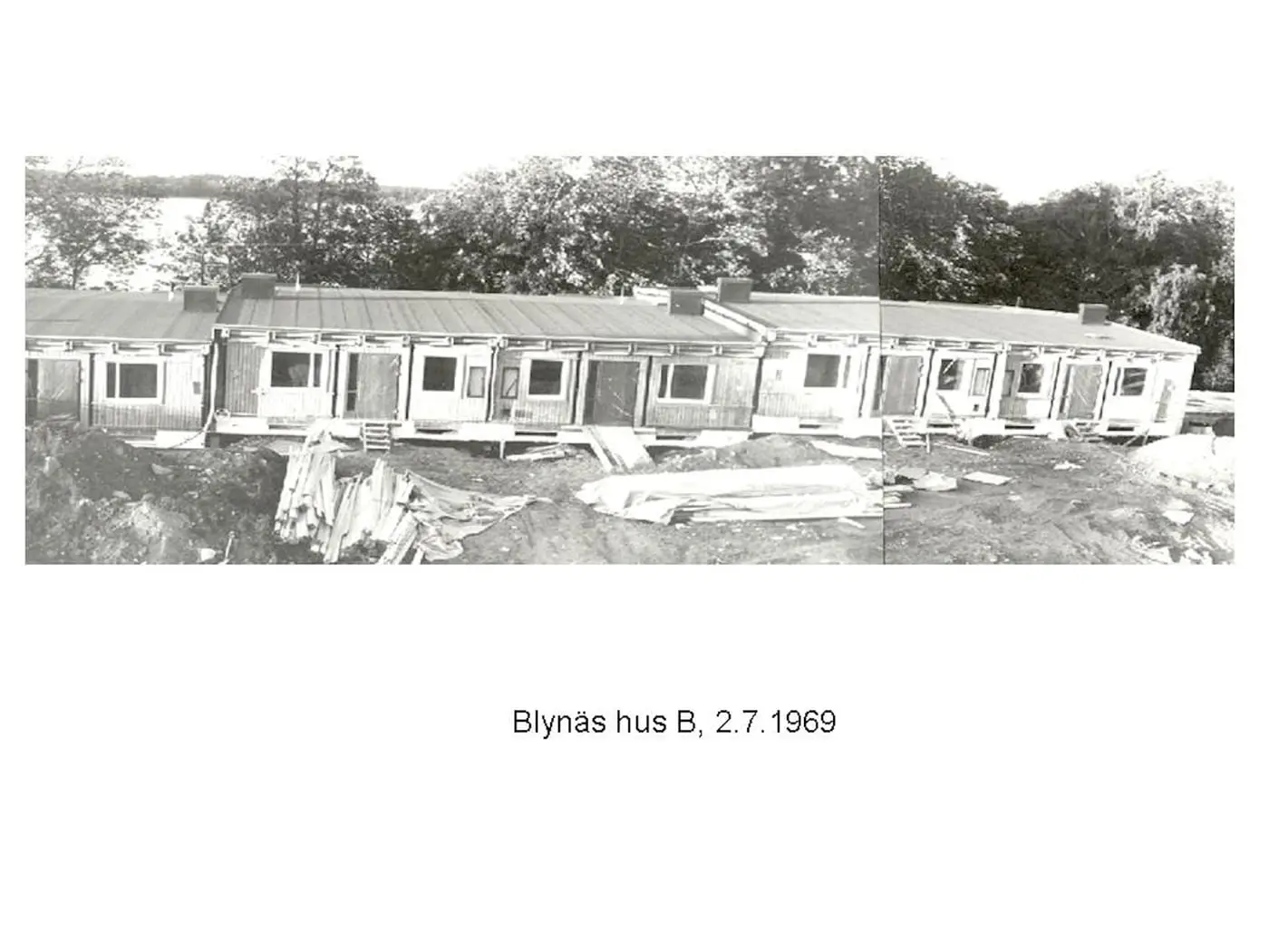 Arkivfoto från bygget av Blynäs: hus B, 2.7.1969