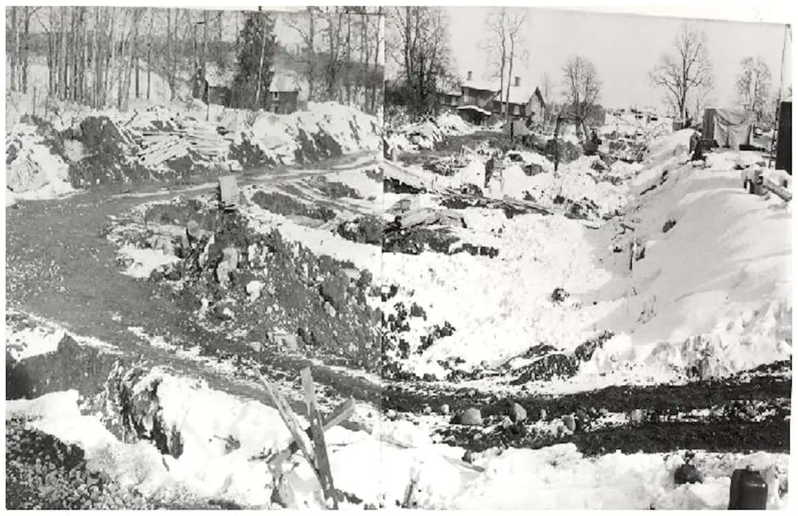 Arkivfoto från bygget av Blynäs: hus A, 6.3.1969