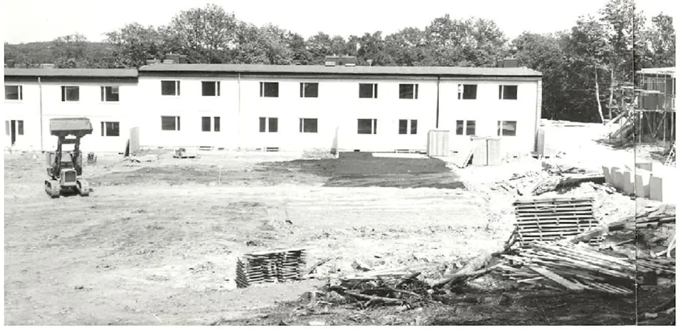 Arkivfoto från bygget av Blynäs: hus E, 16.6.1969