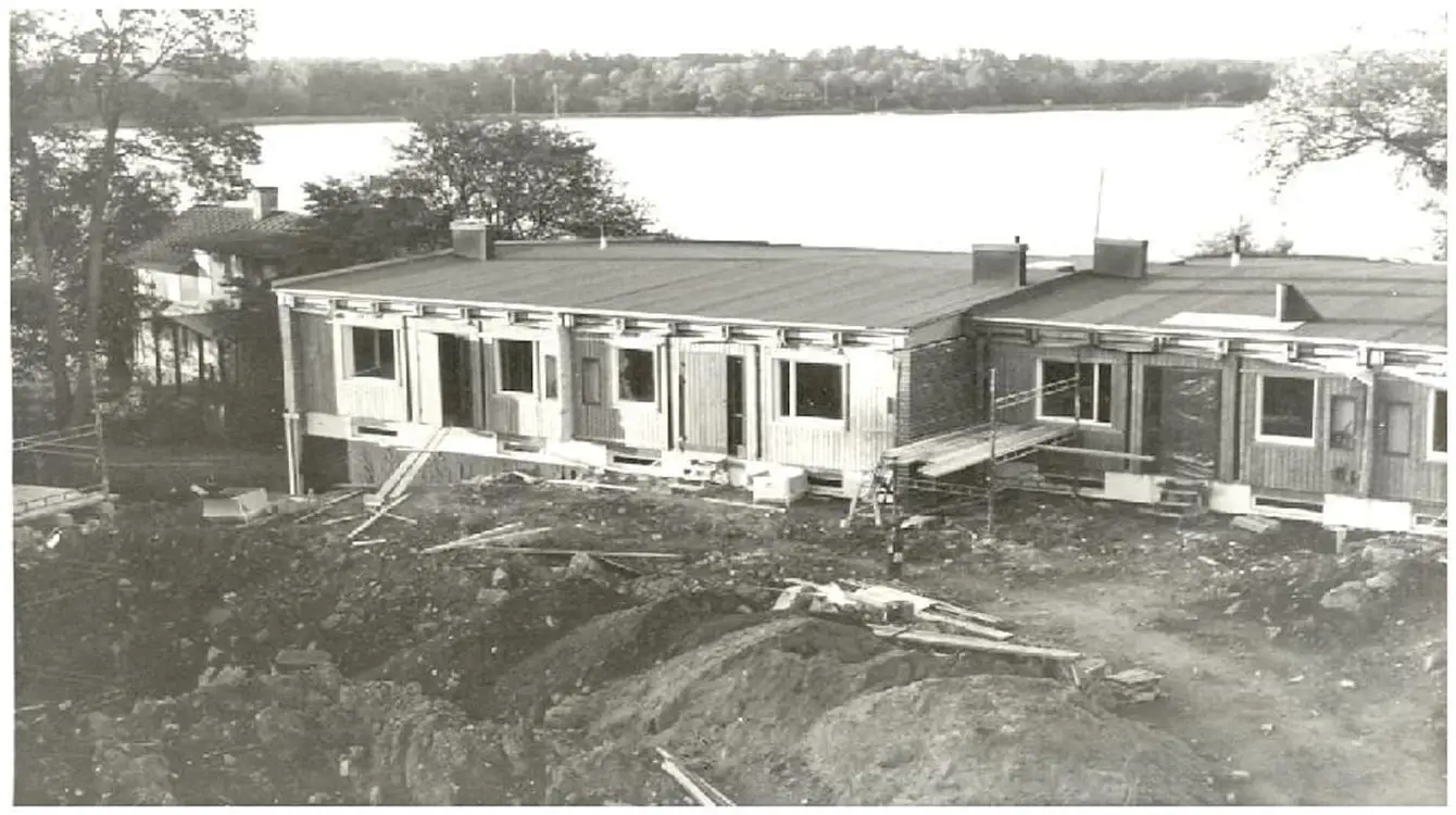 Arkivfoto från bygget av Blynäs: hus B, 2.7.1969